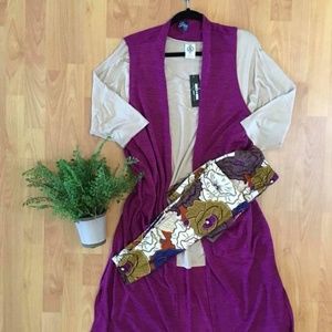 Agnes and Dora Vest Duster in Magenta
